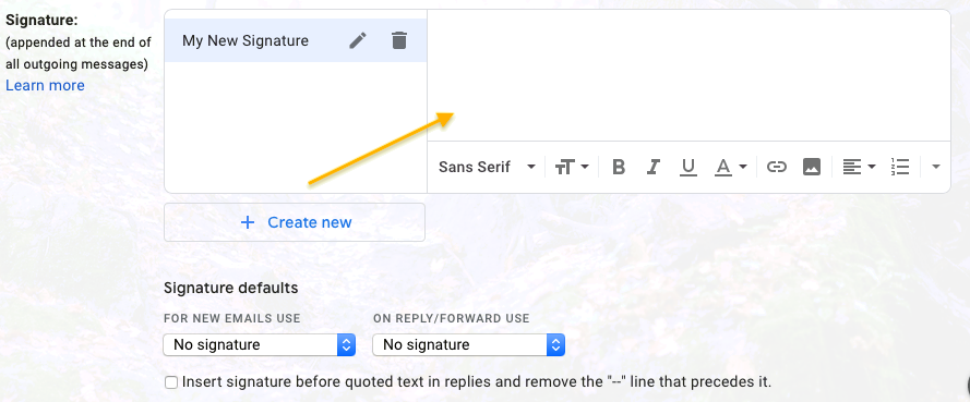 How to create an email signature with Gmail
