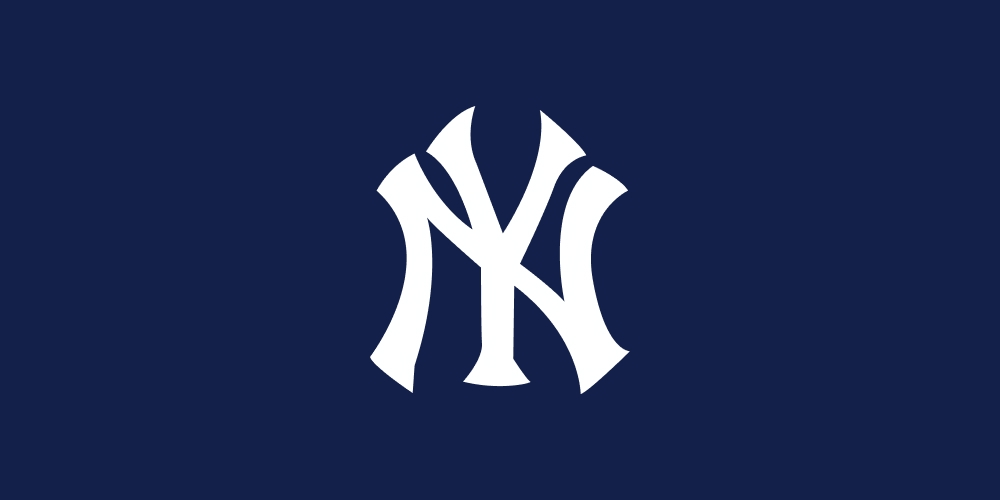New York Yankees logo navy background