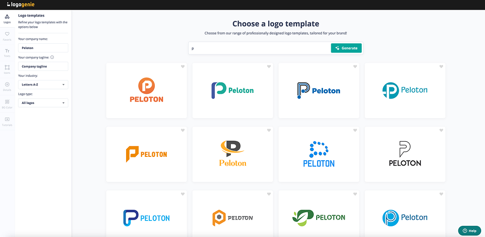 Letter P Logo Templates Logogenie