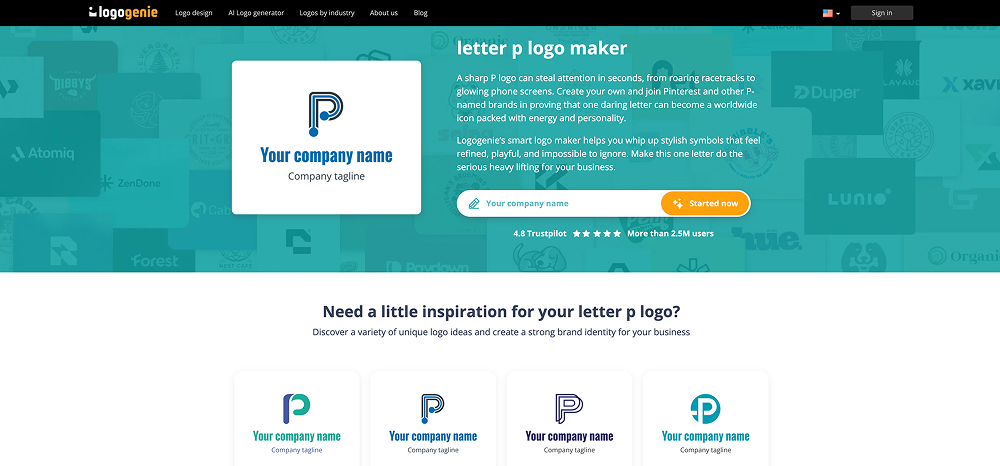 Logogenie Letter P Logo Maker