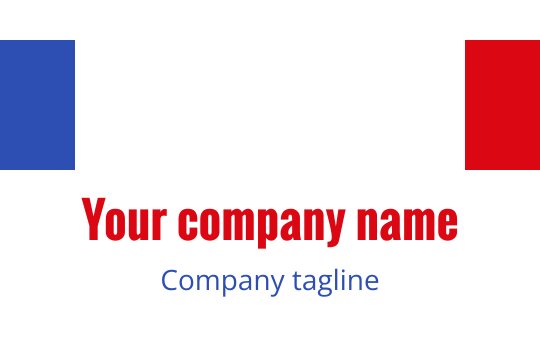 Bold logo design featuring red and blue rectangular elements with stylized text