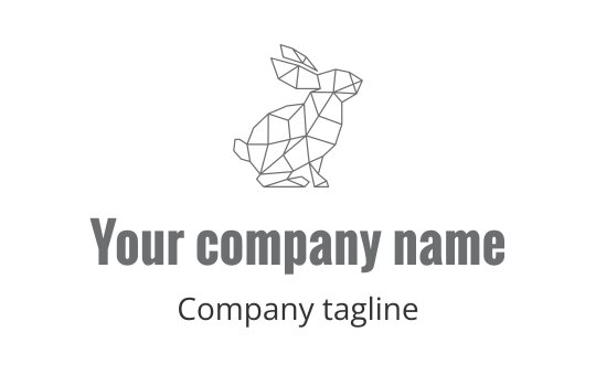 Geometric rabbit logo design in a minimalist style
