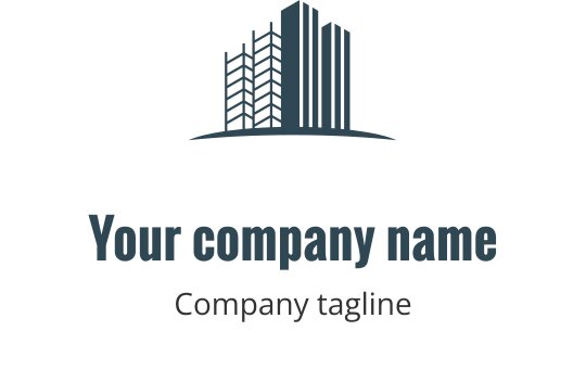 Modern green scaffolding logo design with geometric shapes