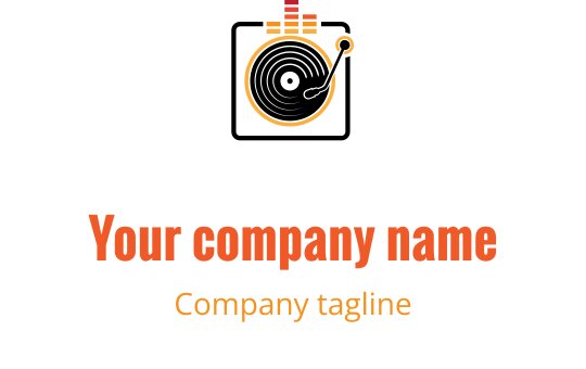 Modern circular logo design with orange accents and a playful bubble element