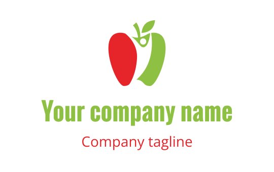 Colorful logo design featuring a red and green pepper motif
