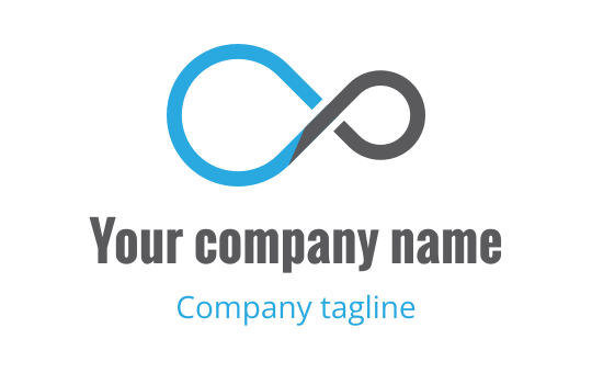 Modern infinity logo design with blue and gray elements