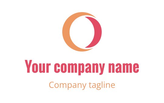 Modern circular logo design with warm orange and pink tones