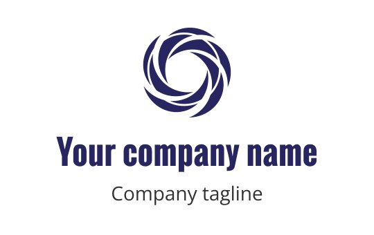 Modern blue swirl logo design with dynamic circular elements