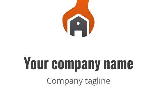 Bold logo design featuring an orange gear with brown accents and gray text