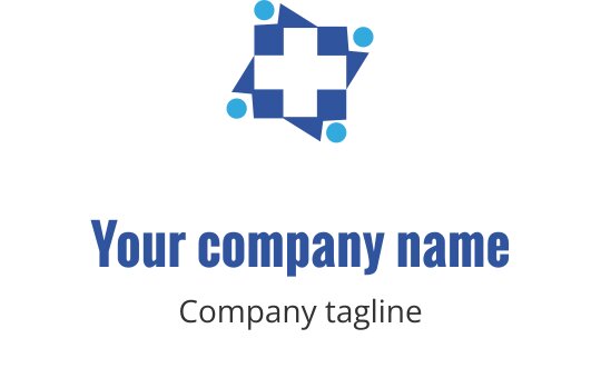 Modern blue and teal logo design featuring a geometric star shape