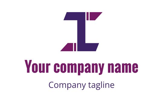 Modern logo design featuring a stylized letter "L" in purple and pink