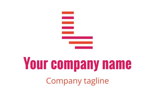 Modern logo design featuring a stylized letter L with horizontal stripes