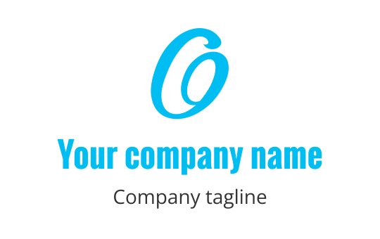 Modern blue logo design featuring a stylized letter "C