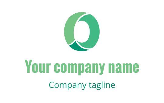 Modern green circular logo design with overlapping elements