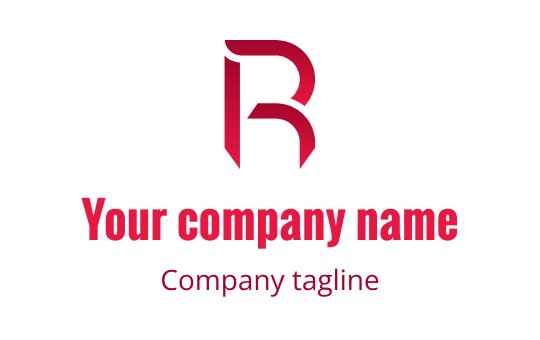Bold red letter "R" logo design with modern typography