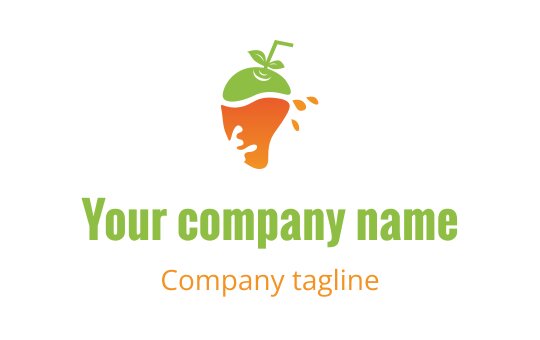 Creative carrot logo design with green leaves and orange accents