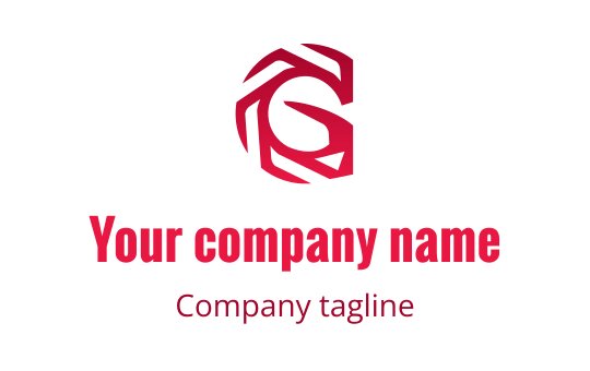 Modern red and gray logo design featuring a stylized letter G