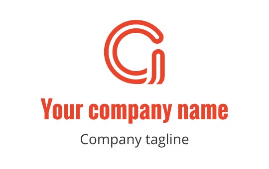 Modern logo design featuring a stylized red letter "C" and "G