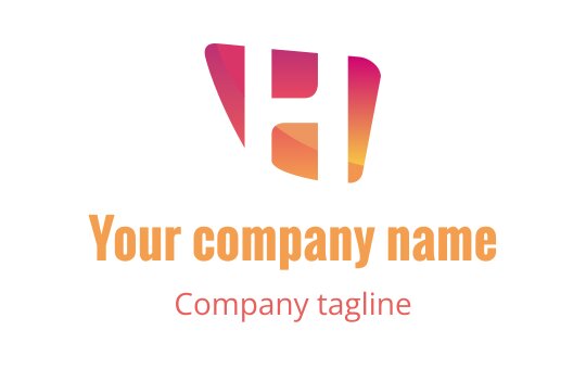 Modern logo design featuring a stylized letter 'H' in gradient colors