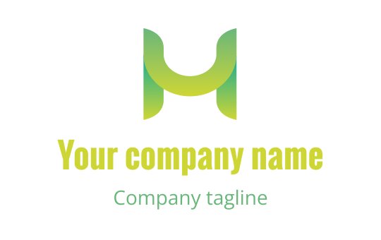 Modern green logo design featuring a stylized letter M
