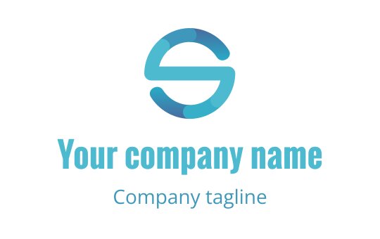 Modern blue circular logo design with stylized letter S