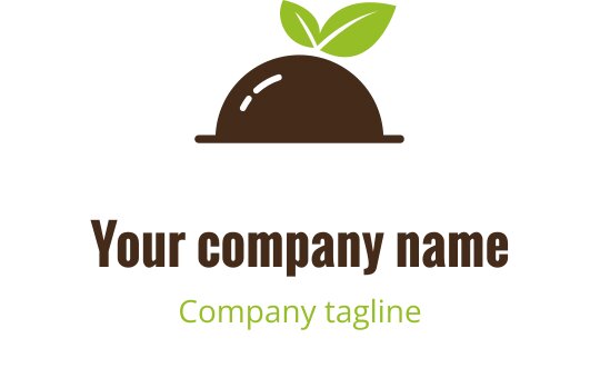 Elegant logo design featuring a gold and brown leaf motif