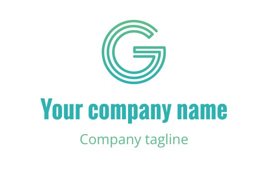 Modern logo design featuring a stylized green letter G with circular elements