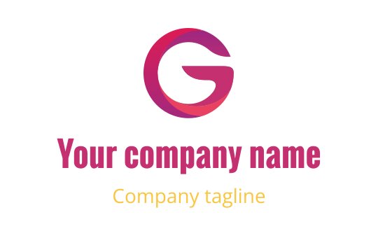 Modern circular logo design featuring a stylized letter G in gradient colors