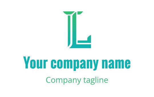 Modern teal logo design featuring stylized letters and clean lines