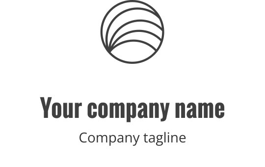 Modern circular logo design with layered curved lines