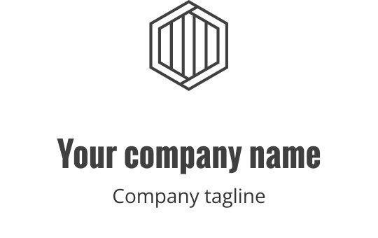 Sleek monoline logo design featuring a continuous gray line pattern
