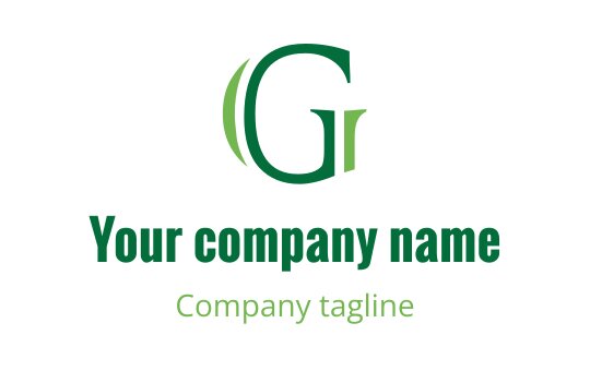 Modern green logo design featuring a stylized letter "G