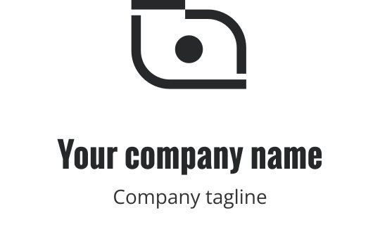 Sleek gray logo design featuring a stylized camera outline