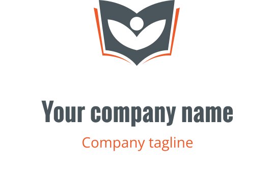 Modern logo design featuring coral and gray intertwined shapes