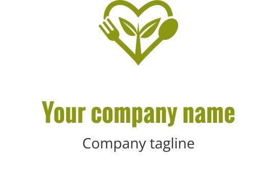 Elegant gold heart logo design with a smooth, flowing shape