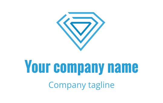 Modern blue diamond logo design with layered geometric shapes