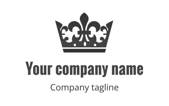 Elegant crown logo design with intricate detailing and bold typography