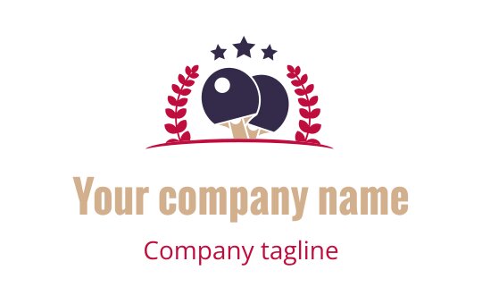 Playful logo design featuring two black olives with red leaves and stars