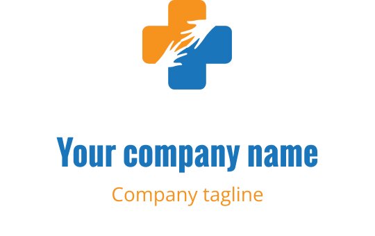 Modern logo design featuring a colorful cross and dynamic wave elements