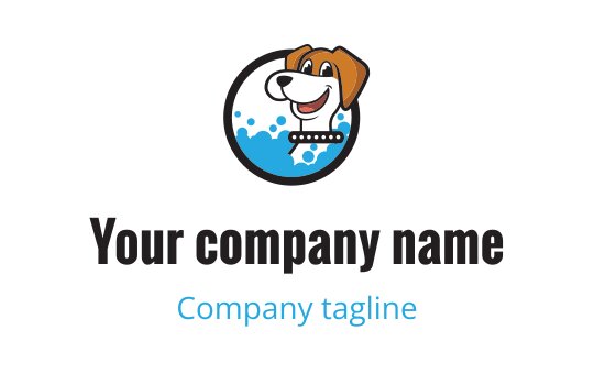 Dog-grooming logo