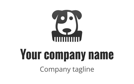 Dog-grooming logo
