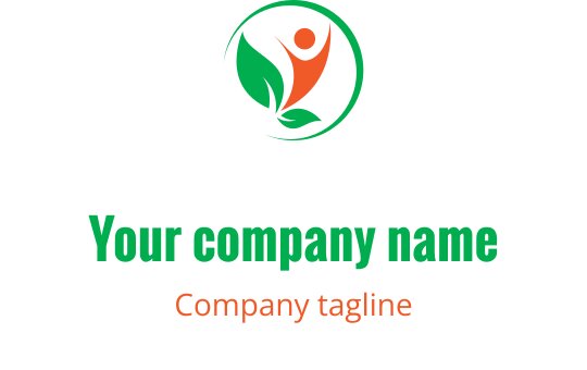 Vibrant logo design featuring interconnected figures in green and coral