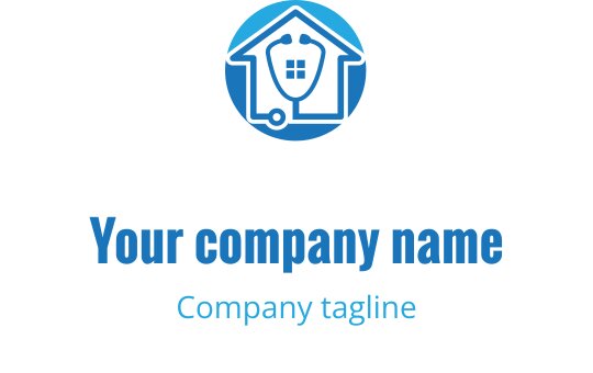 Teal and blue logo design featuring a stylized medical cross