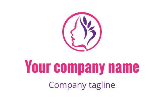 Elegant logo design featuring a profile silhouette with floral elements