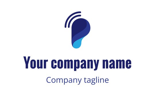 Modern blue and teal logo design featuring a stylized letter P